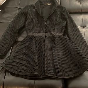 LAURA BYRNES Lilith Bustle Fishnet Jacket, never worn